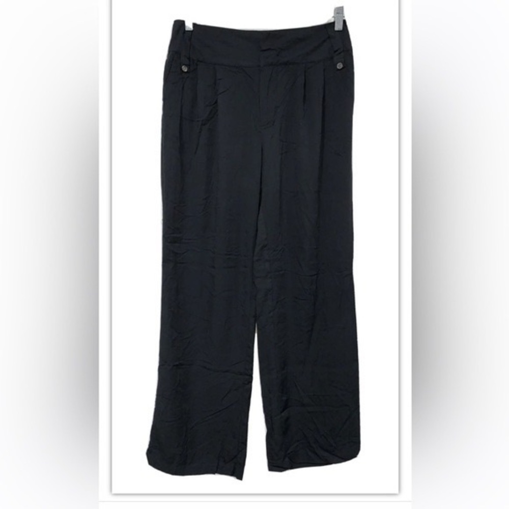 COPY - Who What Wear Pants -Womens S6 - Black - Mid Rise Wide Leg Long Casual T…